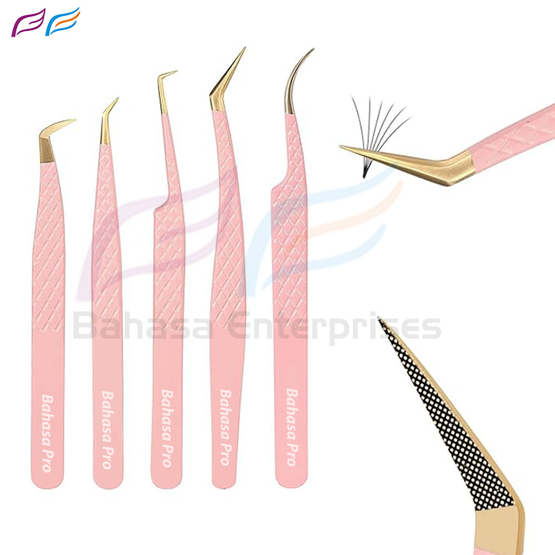 Rose Gold Fiber Eyelash Tweezers